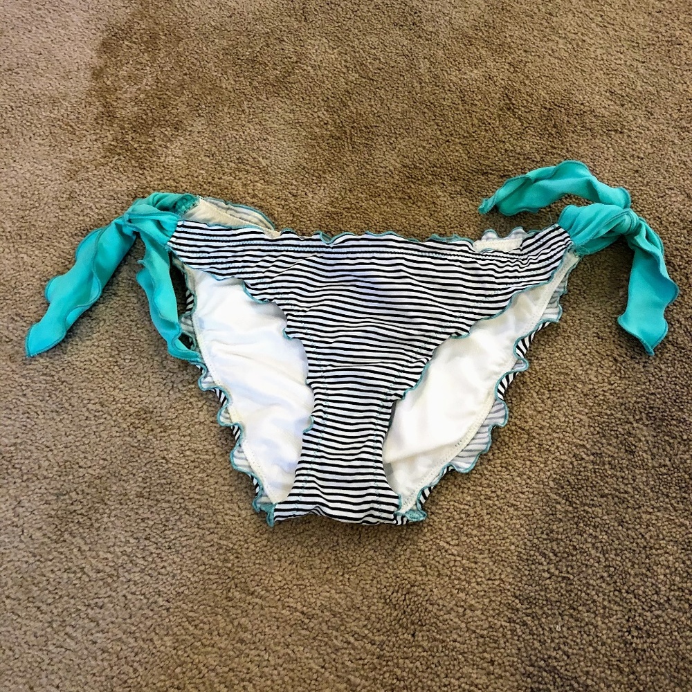 Victorias Secret Black, White & Teal Bikini Bottom